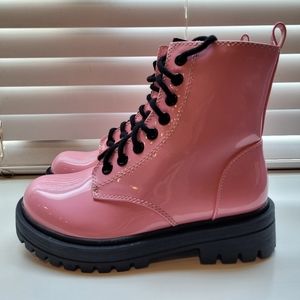 Women's Pink Combat Boots